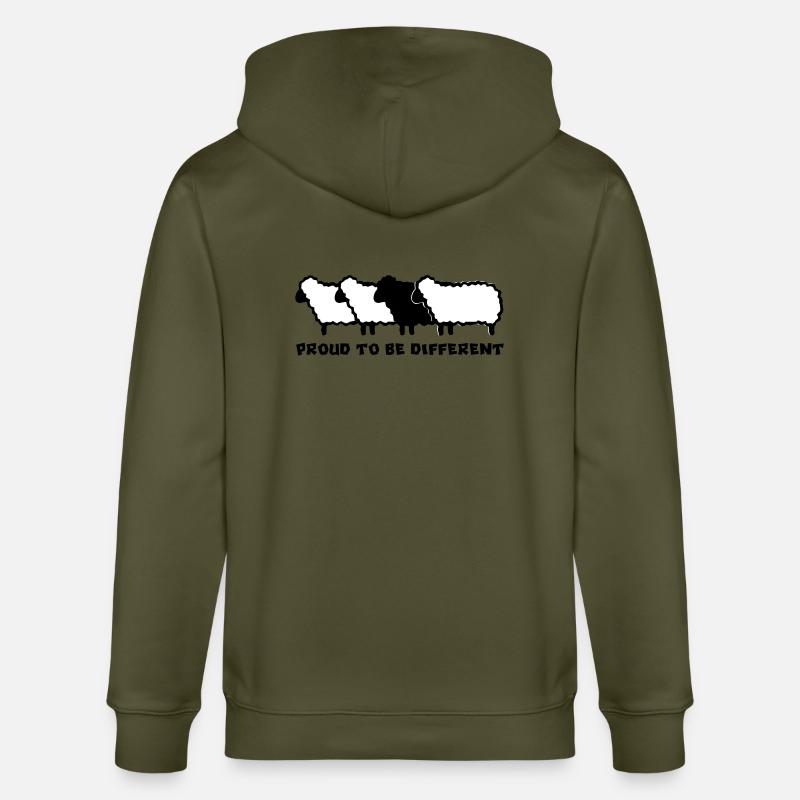 DIFFERENT SHEEP 2 - 2C - Stanley/Stella Unisex Bio-Kapuzenjacke CULTIVATOR  - Khaki