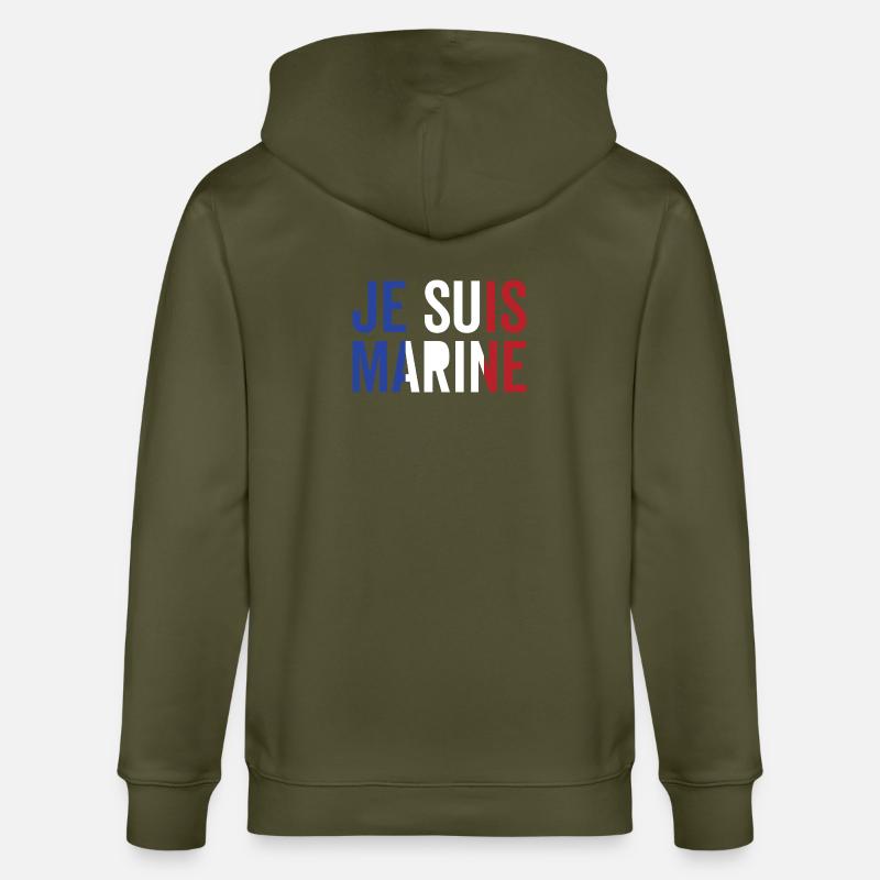 Ich bin Marine - Stanley/Stella Unisex Bio-Kapuzenjacke CULTIVATOR - Khaki