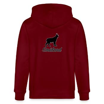 Småland Lynx Suède Région Suède Sud Aperçu - Veste à capuche bio CULTIVATOR Stanley/Stella Unisexe - bordeaux - Dos - Anna (173cm)