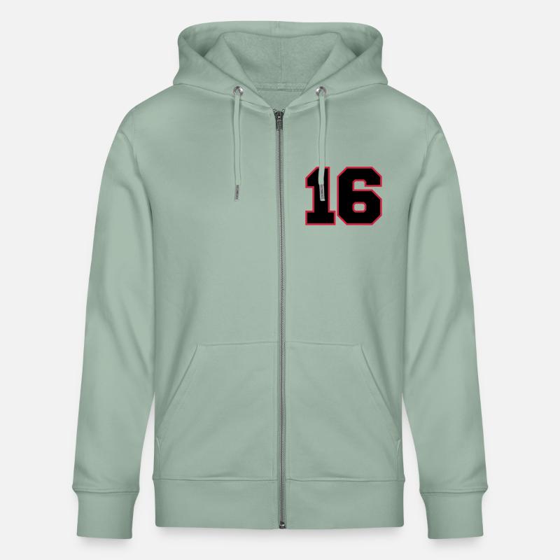 Numéro 16 - Veste à capuche bio CULTIVATOR Stanley/Stella Unisexe - vert de gris clair
