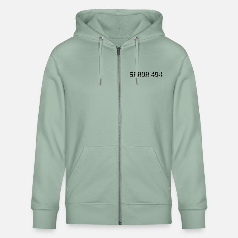 Nerd Computer Error 404 - Stanley/Stella CULTIVATOR  Unisex Organic Hooded Jacket - aloe