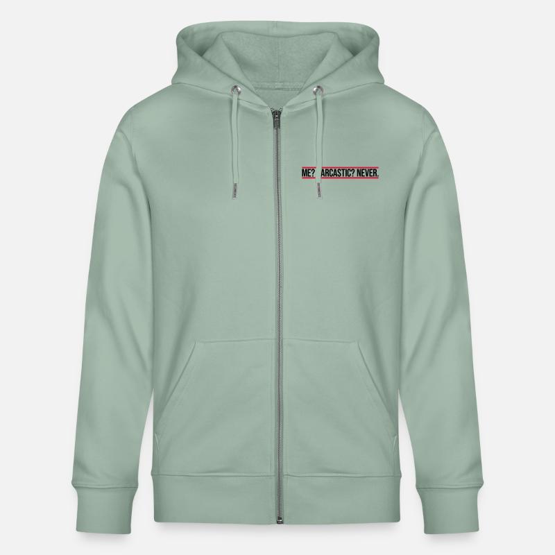 moi sarcastique ne cite jamais - Veste à capuche bio CULTIVATOR Stanley/Stella Unisexe - vert de gris clair