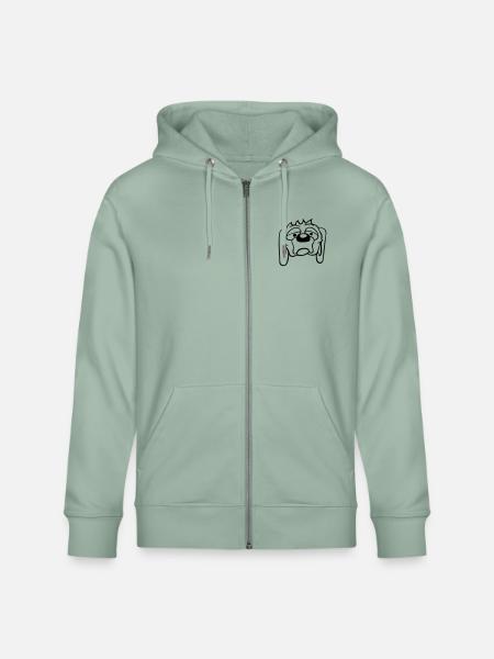 Dog looks unhappy sad shy fear - Stanley/Stella CULTIVATOR  Unisex Organic Hooded Jacket - aloe