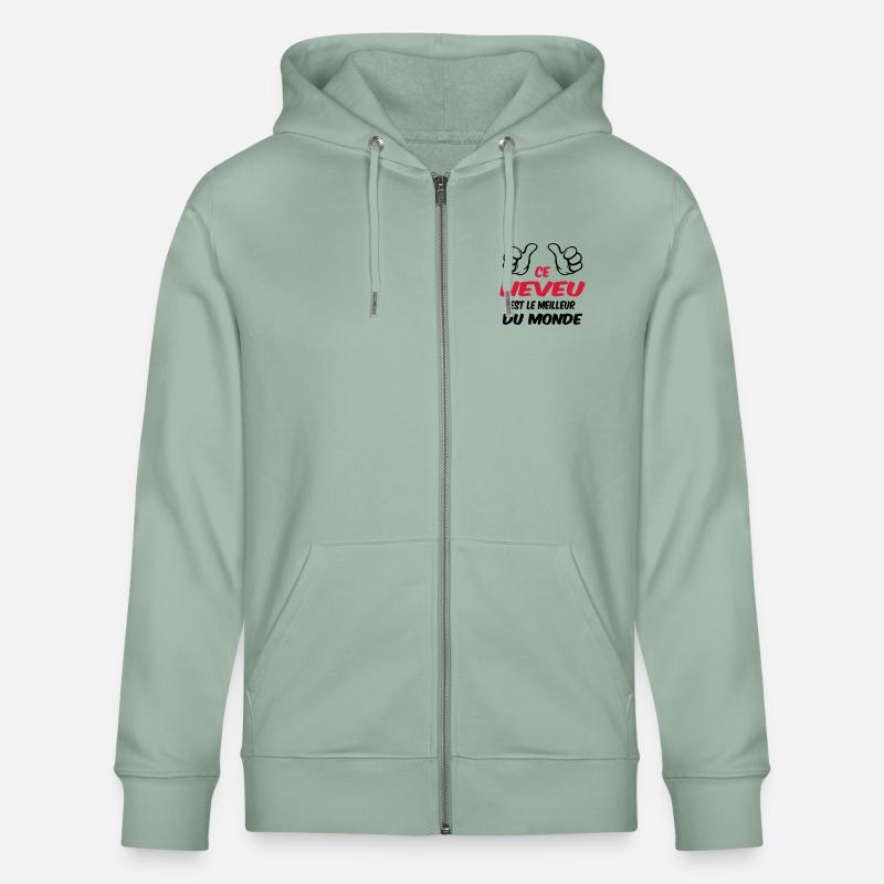 BESTER NEFFE - Stanley/Stella Unisex Bio-Kapuzenjacke CULTIVATOR  - Helles Graugrün
