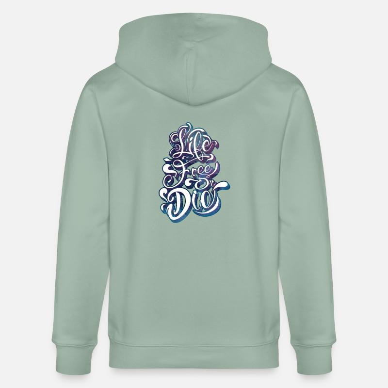 frei leben oder sterben - Stanley/Stella Unisex Bio-Kapuzenjacke CULTIVATOR  - Helles Graugrün