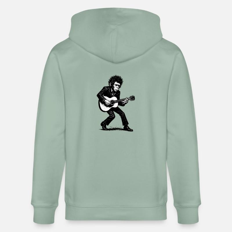 Auteur-compositeur-interprète | Le Singe Danseur - Veste à capuche bio CULTIVATOR Stanley/Stella Unisexe - vert de gris clair