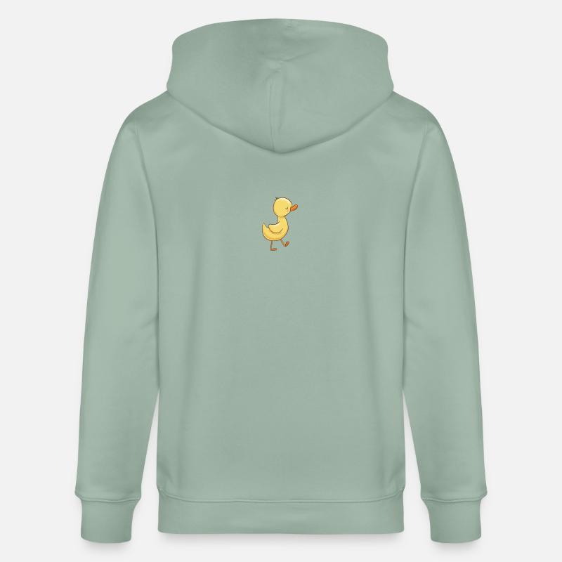 Entchen mit roten Bäkchen - Stanley/Stella Unisex Bio-Kapuzenjacke CULTIVATOR  - Helles Graugrün