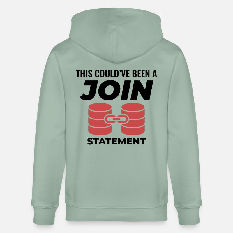 Programmierdaten für SQL Join-Datenbankanweisungen - Stanley/Stella Unisex Bio-Kapuzenjacke CULTIVATOR  - Helles Graugrün