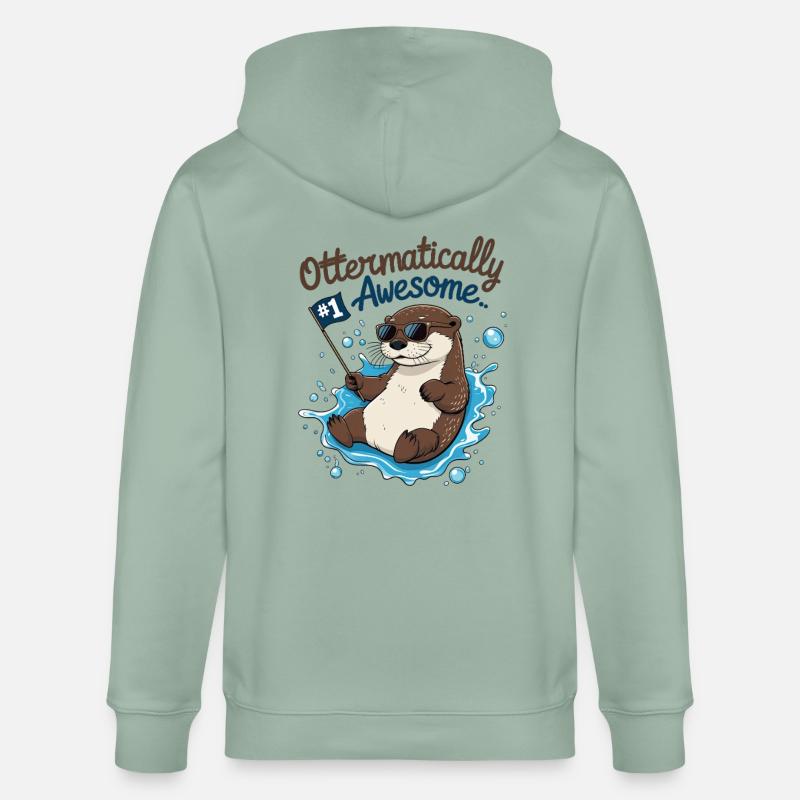 Otter-like cool – Funny Otter - Stanley/Stella CULTIVATOR  Unisex Organic Hooded Jacket - aloe