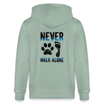 Gehen Sie niemals alleine - Stanley/Stella Unisex Bio-Kapuzenjacke CULTIVATOR  - Helles Graugrün - Hinten - Anna (173cm)