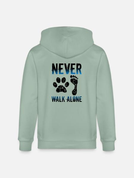 Never walk alone - Stanley/Stella CULTIVATOR  Unisex Organic Hooded Jacket - aloe