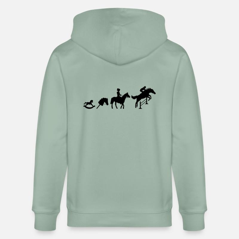 Evolution Cavaliers de saut - Veste à capuche bio CULTIVATOR Stanley/Stella Unisexe - vert de gris clair