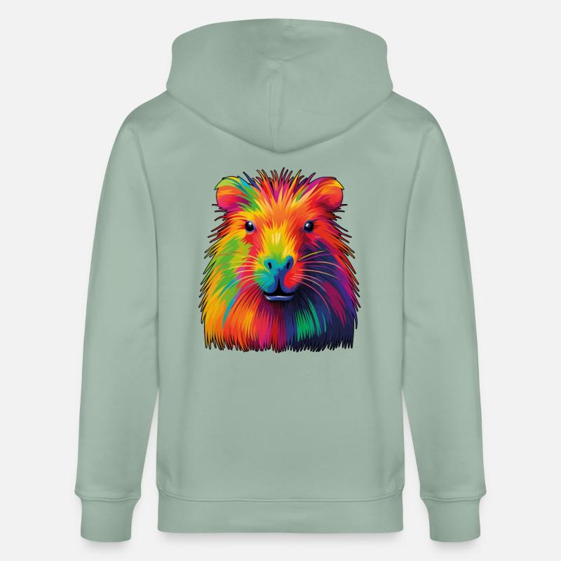 Capybara - Veste à capuche bio CULTIVATOR Stanley/Stella Unisexe - vert de gris clair