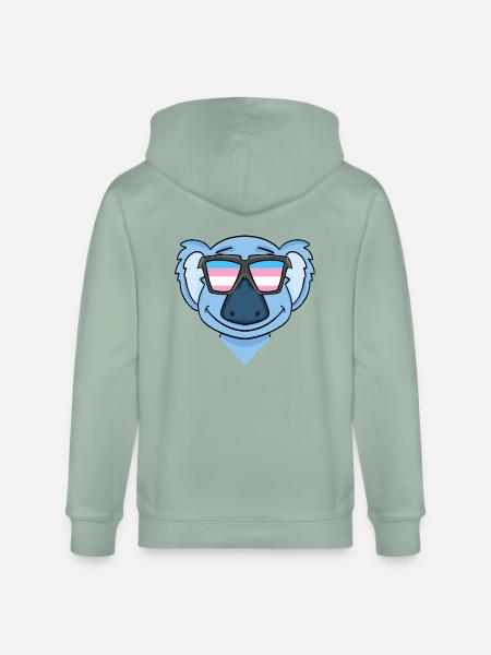 Transgender Transsexual Koala Gift - Stanley/Stella CULTIVATOR  Unisex Organic Hooded Jacket - aloe