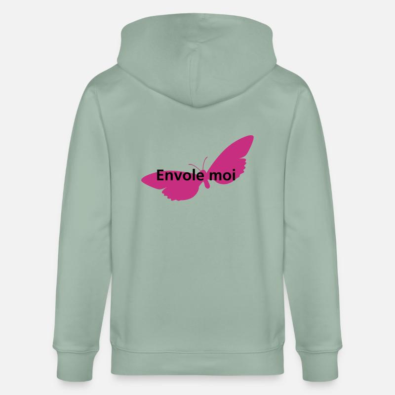 envole_moi - Stanley/Stella Unisex Bio-Kapuzenjacke CULTIVATOR  - Helles Graugrün
