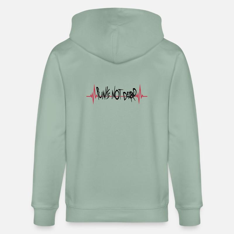 punks pas mort citation - Veste à capuche bio CULTIVATOR Stanley/Stella Unisexe - vert de gris clair