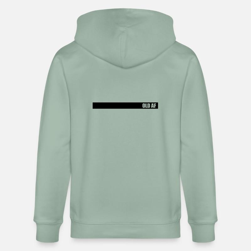 old AF Text Logo - Stanley/Stella Unisex Bio-Kapuzenjacke CULTIVATOR  - Helles Graugrün