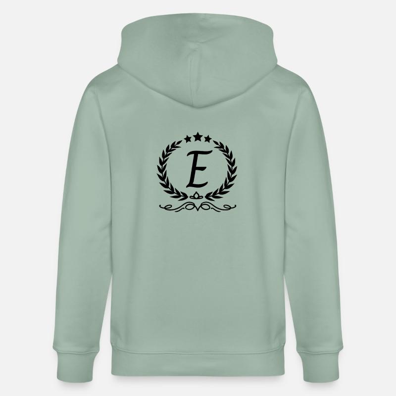 Krone mit Buchstabe e - Stanley/Stella Unisex Bio-Kapuzenjacke CULTIVATOR  - Helles Graugrün