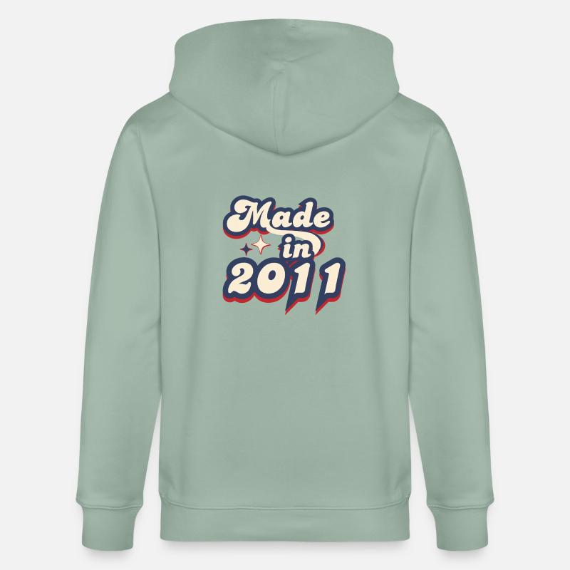 Made in 2011 retro - Veste à capuche bio CULTIVATOR Stanley/Stella Unisexe - vert de gris clair