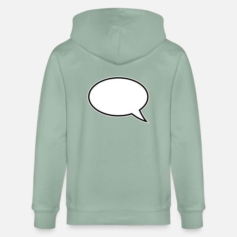 Conception de bulles de dialogue - Veste à capuche bio CULTIVATOR Stanley/Stella Unisexe - vert de gris clair