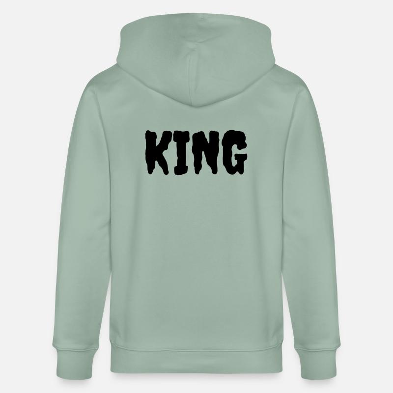 Ich bin ein König - Stanley/Stella Unisex Bio-Kapuzenjacke CULTIVATOR  - Helles Graugrün