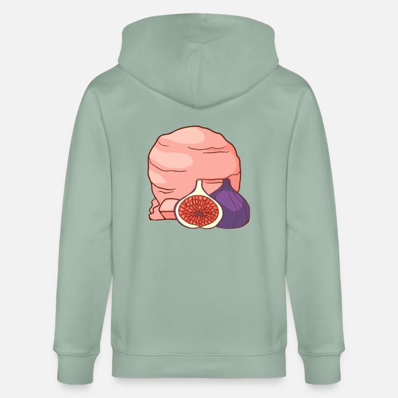 Feigenfrucht Eis Speiseeis Eiskrem Eiscreme - Stanley/Stella Unisex Bio-Kapuzenjacke CULTIVATOR  - Helles Graugrün