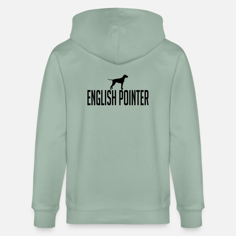 POINTER ANGLAIS race de chien - Veste à capuche bio CULTIVATOR Stanley/Stella Unisexe - vert de gris clair