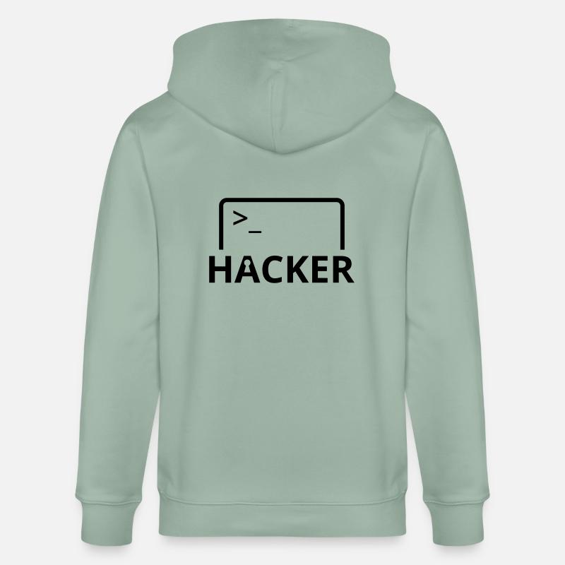 Hacker computer scientist computer programmer - Stanley/Stella CULTIVATOR  Unisex Organic Hooded Jacket - aloe
