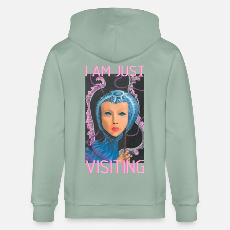 Just Visiting - Stanley/Stella Unisex Bio-Kapuzenjacke CULTIVATOR - Helles Graugrün