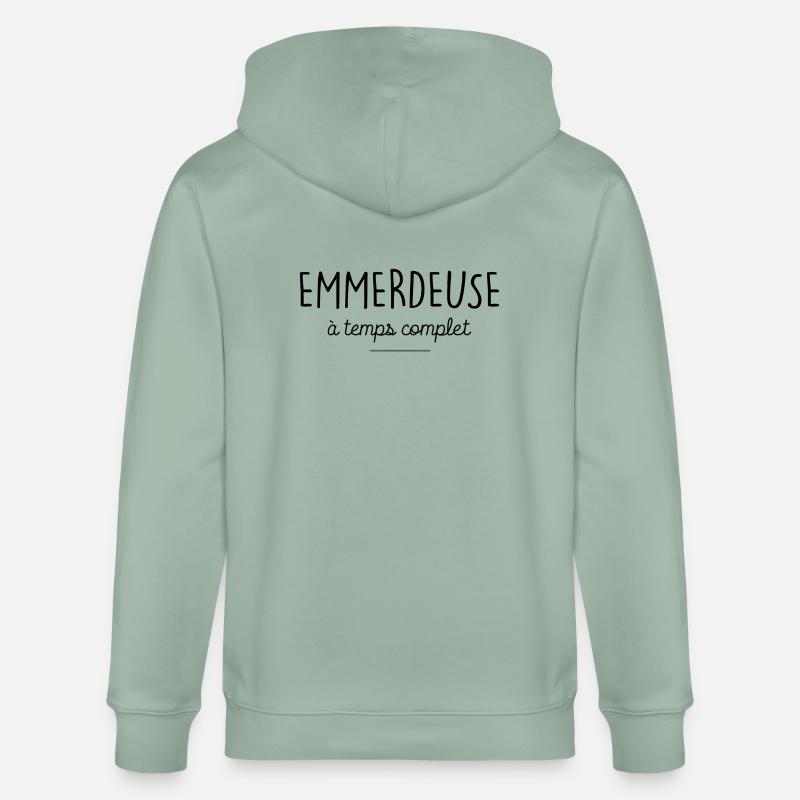 emmerdeuse a temps complet - Veste à capuche bio CULTIVATOR Stanley/Stella Unisexe - vert de gris clair