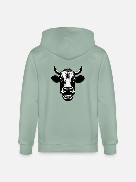 Grinning Cow - Stanley/Stella CULTIVATOR  Unisex Organic Hooded Jacket - aloe
