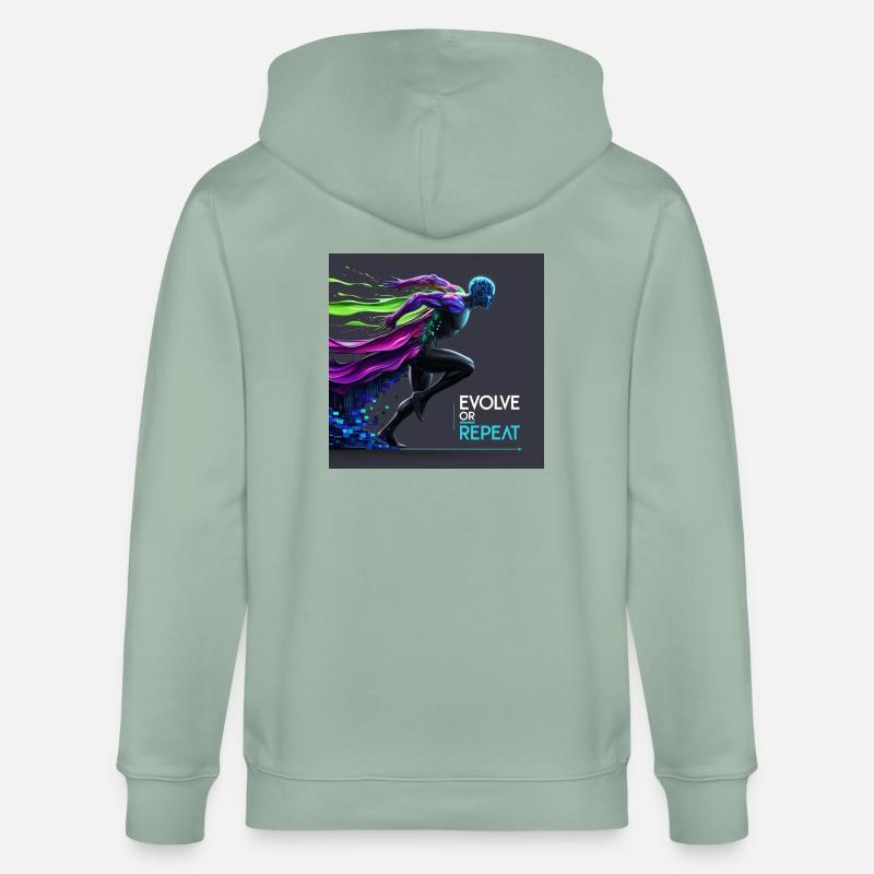 Evolve or Repeat - Stanley/Stella Unisex Bio-Kapuzenjacke CULTIVATOR  - Helles Graugrün