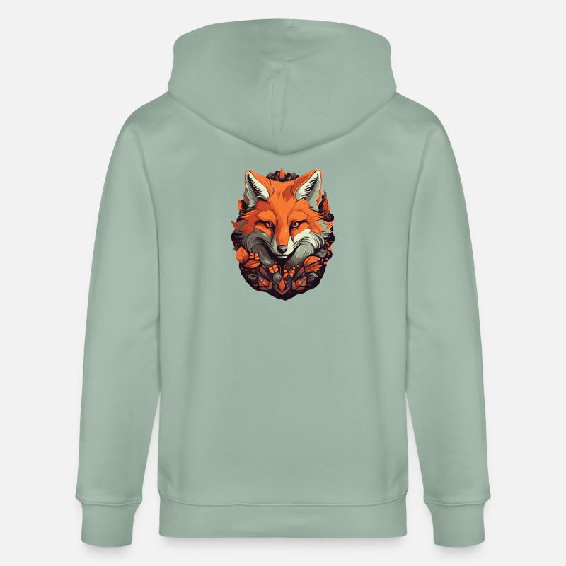 Fuchs - Stanley/Stella Unisex Bio-Kapuzenjacke CULTIVATOR  - Helles Graugrün