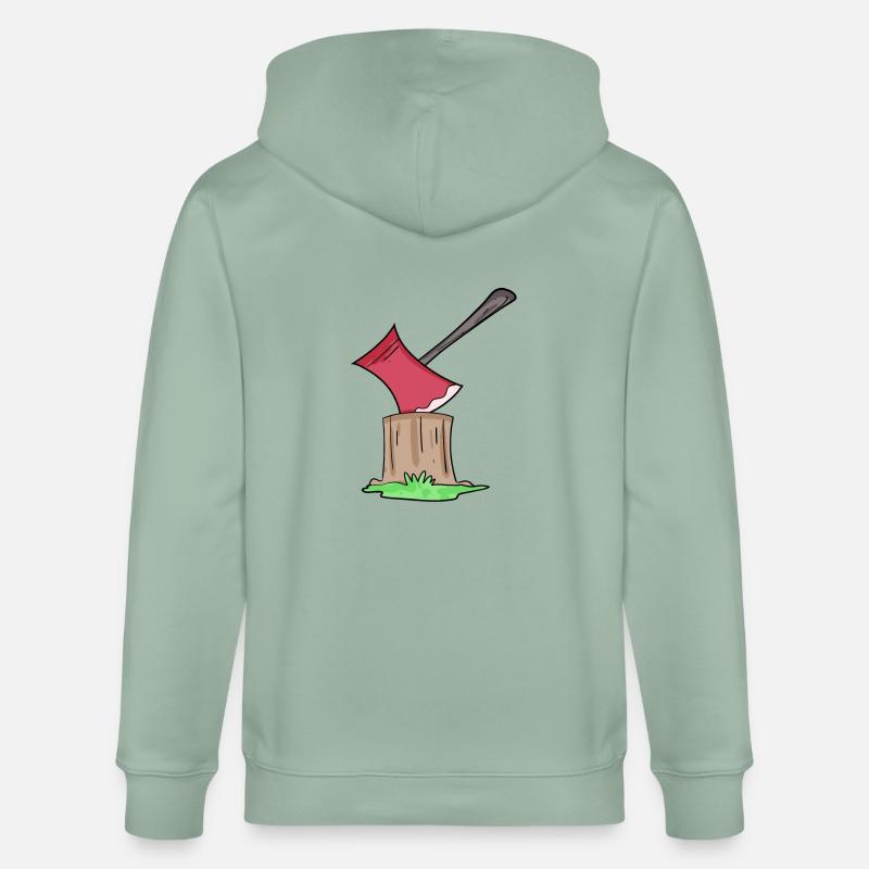 Axe Lumberjack - Stanley/Stella CULTIVATOR  Unisex Organic Hooded Jacket - aloe