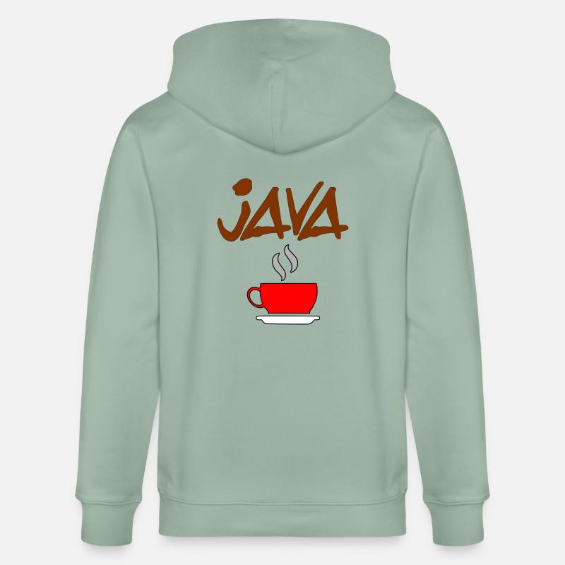 java kaffee - Stanley/Stella Unisex Bio-Kapuzenjacke CULTIVATOR  - Helles Graugrün