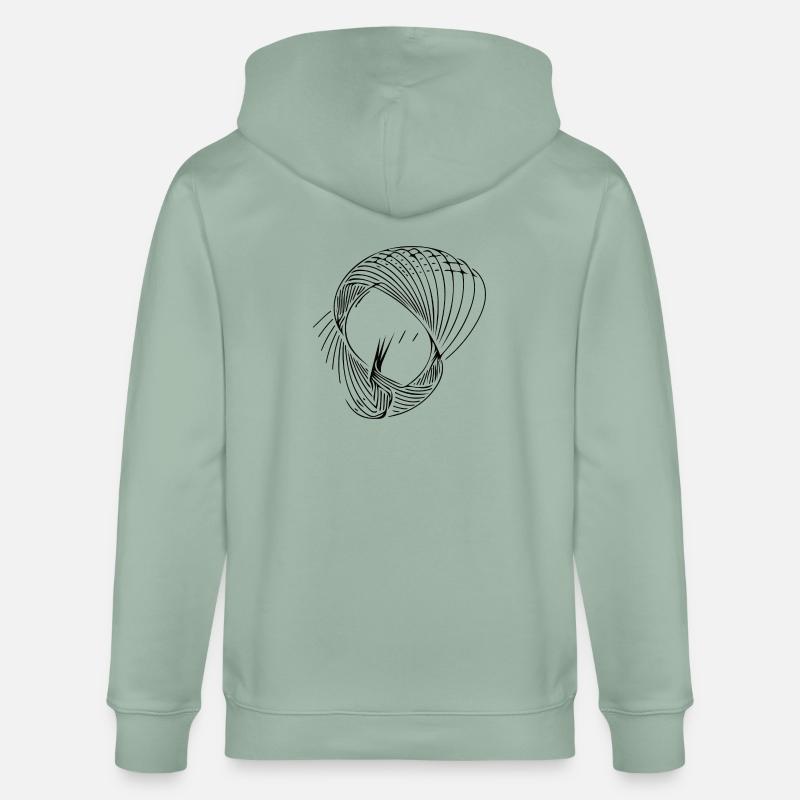 Lignes de cercle géométriques - Veste à capuche bio CULTIVATOR Stanley/Stella Unisexe - vert de gris clair