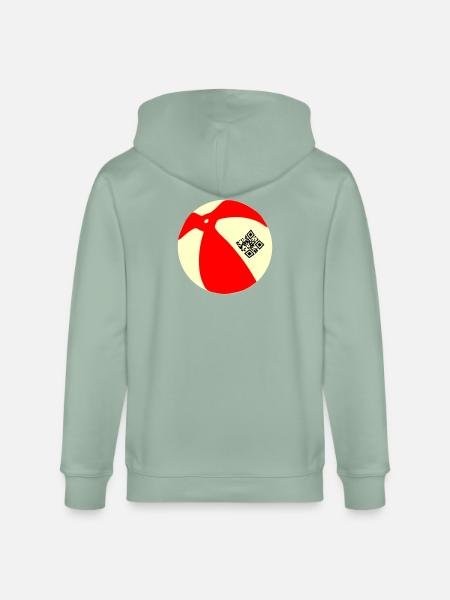 Ball QR - Stanley/Stella CULTIVATOR  Unisex Organic Hooded Jacket - aloe