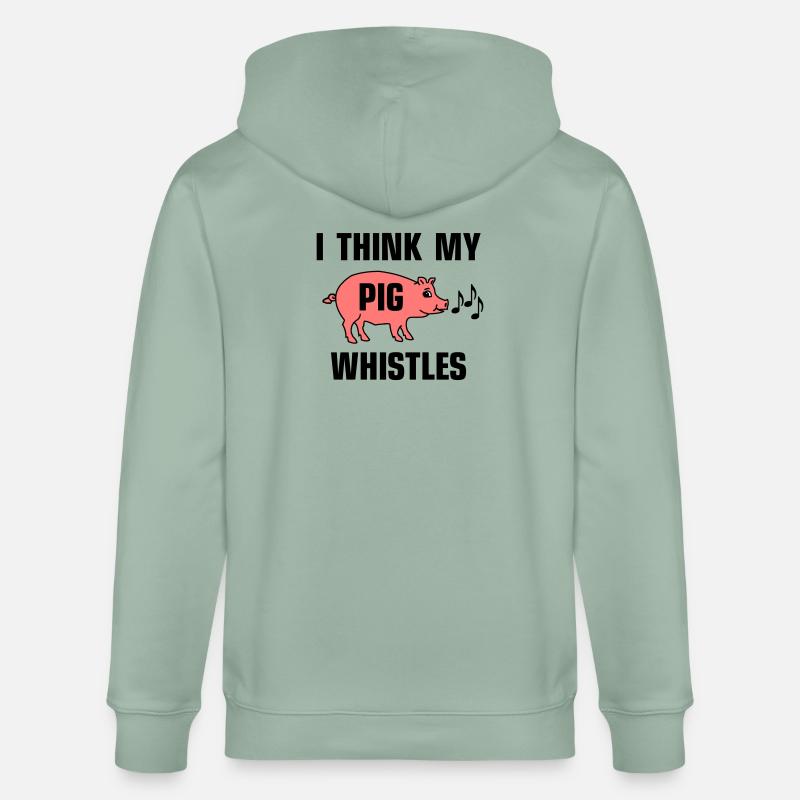 Je pense que mon cochon siffle - Veste à capuche bio CULTIVATOR Stanley/Stella Unisexe - vert de gris clair