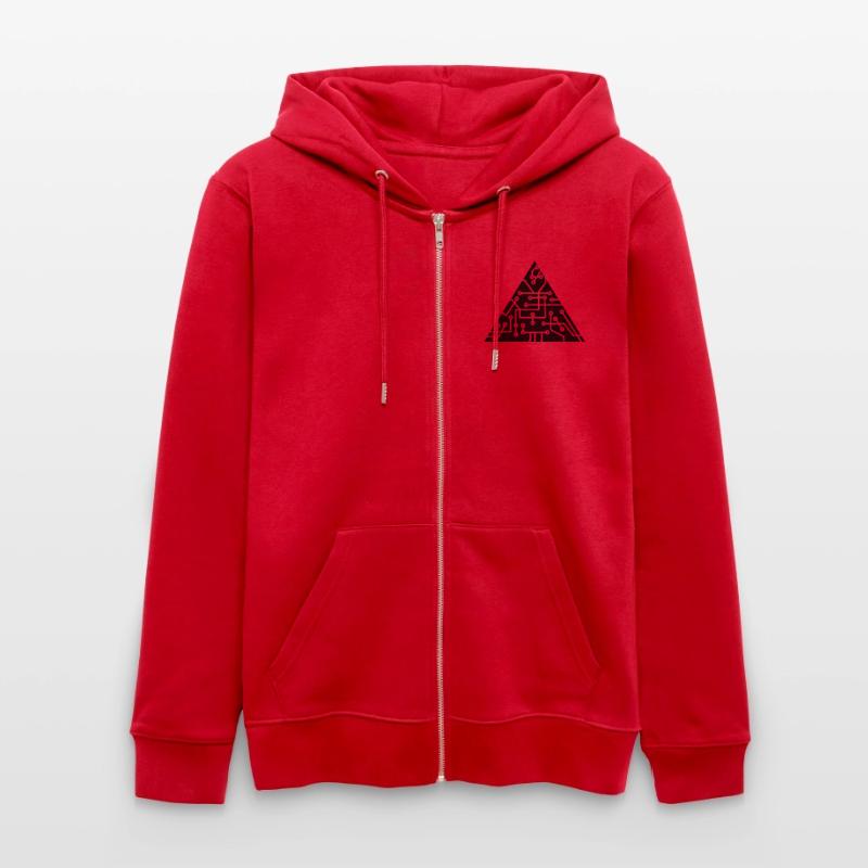 triangular shape microchip technology cool design Stanley/Stella CULTIVATOR  Unisex Organic Hooded Jacket