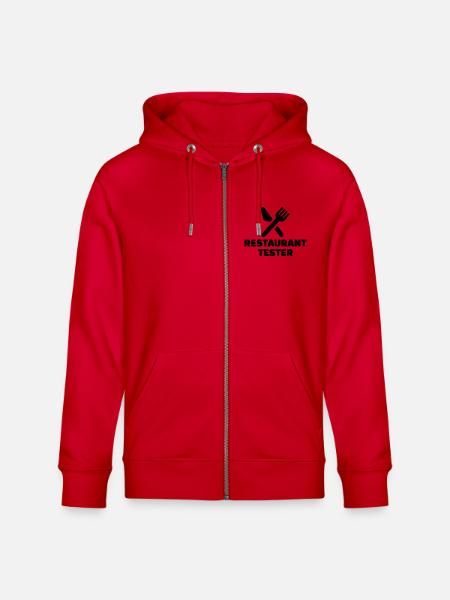 Restaurant tester - Stanley/Stella CULTIVATOR Unisex Organic Hooded Jacket - red