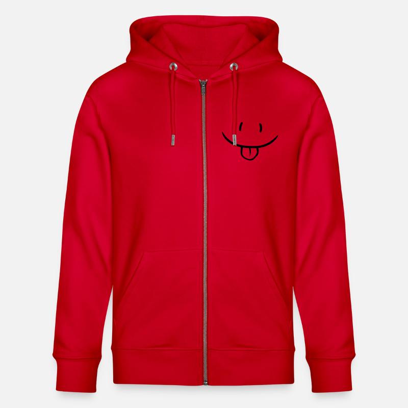 Visage comique méchant - Veste à capuche bio CULTIVATOR Stanley/Stella Unisexe - rouge