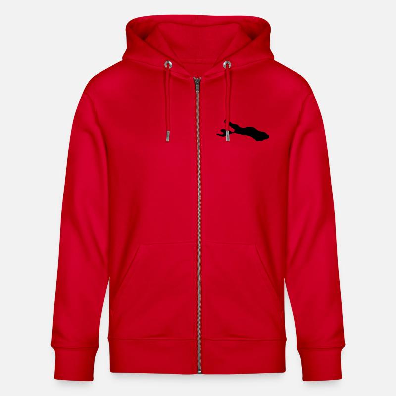 Bodensee - Stanley/Stella Unisex Bio-Kapuzenjacke CULTIVATOR  - Rot