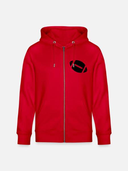 American football - Stanley/Stella Unisex Bio-Kapuzenjacke CULTIVATOR - Rot