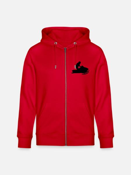 snowmobile - Stanley/Stella CULTIVATOR Unisex Organic Hooded Jacket - red