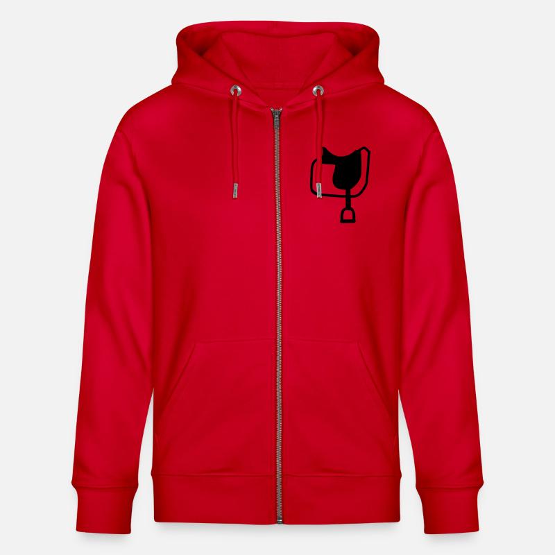 Saddle Horse - Stanley/Stella CULTIVATOR  Unisex Organic Hooded Jacket - red