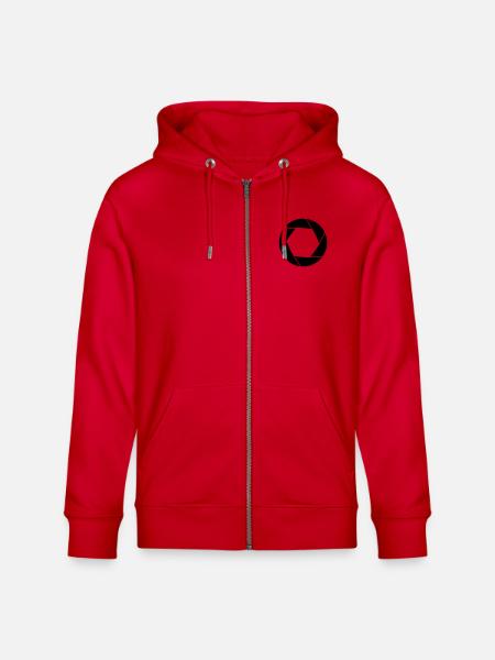Kamera Blende - Stanley/Stella Unisex Bio-Kapuzenjacke CULTIVATOR - Rot