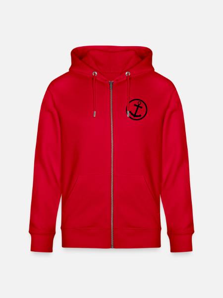 anker_symbol - Stanley/Stella Unisex Bio-Kapuzenjacke CULTIVATOR - Rot