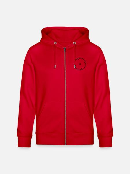 Sägeblatt - hacksaw blade - Stanley/Stella Unisex Bio-Kapuzenjacke CULTIVATOR - Rot