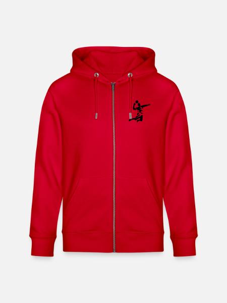 volleyball - Stanley/Stella CULTIVATOR Unisex Organic Hooded Jacket - red