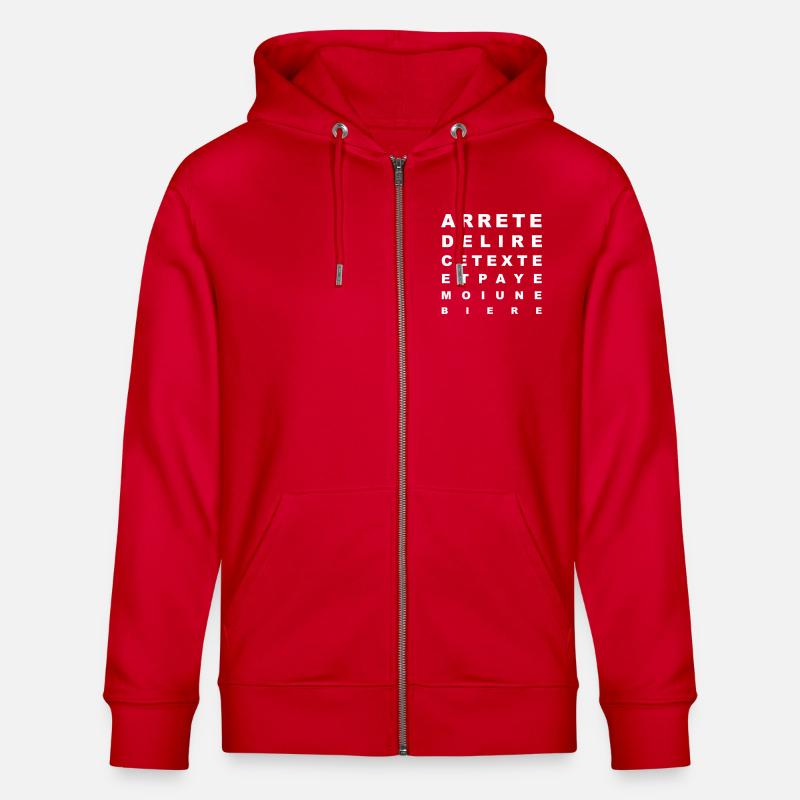 Paye moi une bière - Veste à capuche bio CULTIVATOR Stanley/Stella Unisexe - rouge